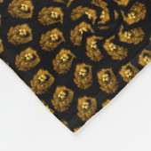 Abstraktes Muster der Golden Lion, Fleecedecke (Ecke)