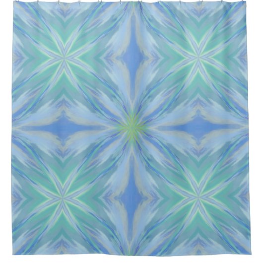 Abstraktes Muster der Meeresflora Duschvorhang (Vorderseite)