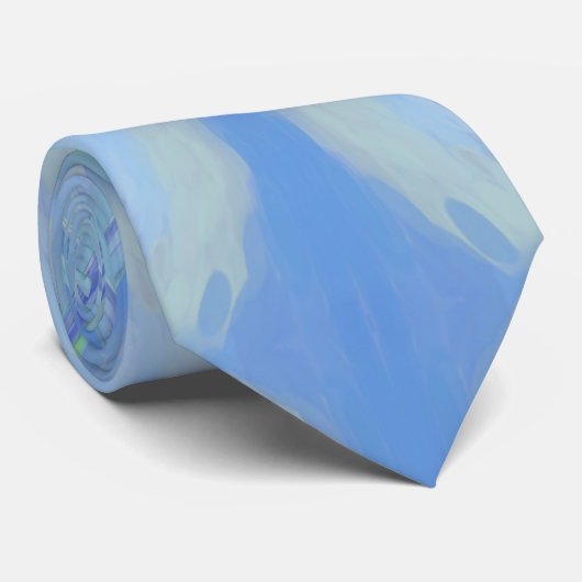 Abstraktes Muster der Meeresflora Krawatte (Gerollt)