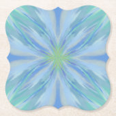 Abstraktes Muster der Meeresflora Untersetzer (Vorderseite)