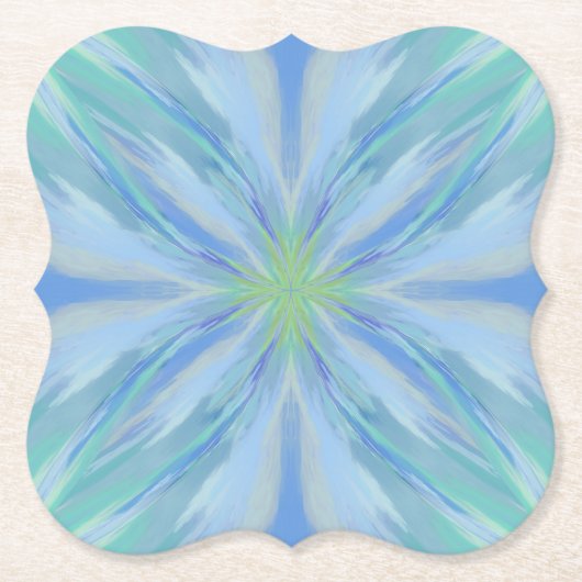 Abstraktes Muster der Meeresflora Untersetzer (Vorderseite)