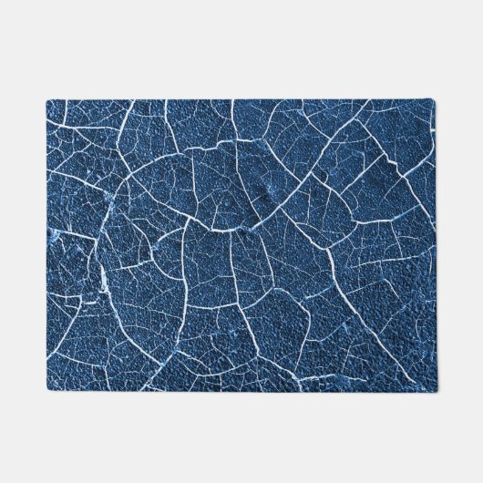 Abstraktes Muster der Navy Blue Nature Fußmatte (Vorderseite)