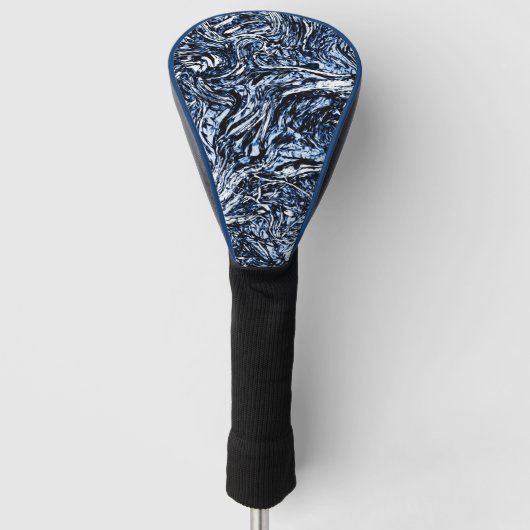 Abstraktes Muster der Navy Blue Nature Golf Headcover (Vorderseite)