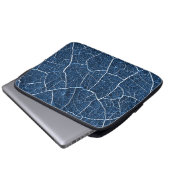 Abstraktes Muster der Navy Blue Nature Laptopschutzhülle (Vorne Knopf)