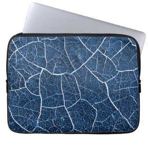 Abstraktes Muster der Navy Blue Nature Laptopschutzhülle