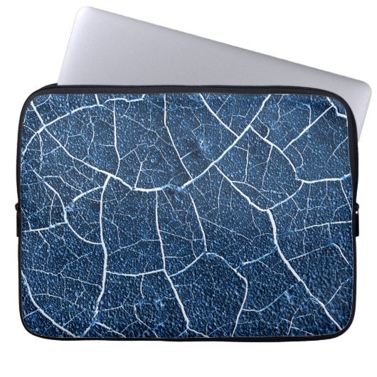 Abstraktes Muster der Navy Blue Nature Laptopschutzhülle (Vorderseite)