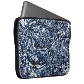 Abstraktes Muster der Navy Blue Nature Laptopschutzhülle (Vorne Rechts)