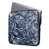 Abstraktes Muster der Navy Blue Nature Laptopschutzhülle (Vorderseite Links)