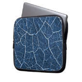 Abstraktes Muster der Navy Blue Nature Laptopschutzhülle (Vorderseite Links)