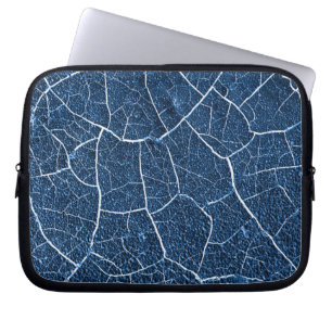 Abstraktes Muster der Navy Blue Nature Laptopschutzhülle