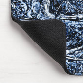 Abstraktes Muster der Navy Blue Nature Mousepad (Ecke)