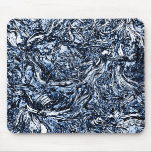 Abstraktes Muster der Navy Blue Nature Mousepad
