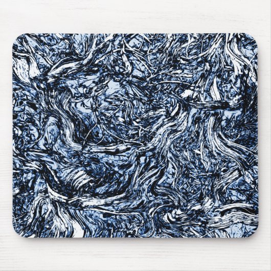 Abstraktes Muster der Navy Blue Nature Mousepad (Vorne)
