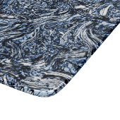 Abstraktes Muster der Navy Blue Nature Schneidebrett (Ecke)