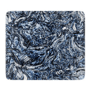 Abstraktes Muster der Navy Blue Nature Schneidebrett