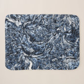 Abstraktes Muster der Navy Blue Nature Sherpadecke (Vorderseite (Horizontal))