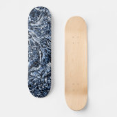Abstraktes Muster der Navy Blue Nature Skateboard (Vorderseite)