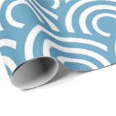 Abstraktes Muster der Ocean Wave Geschenkpapier (Rolleneckpunkt)