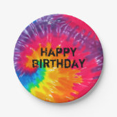 abstraktes Muster der psychedelischen gefärbte Kra Pappteller (Vorderseite)