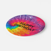 abstraktes Muster der psychedelischen gefärbte Kra Pappteller (Schrägansicht)