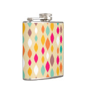 Abstraktes Muster der Retro Art Flachmann (Rechts)