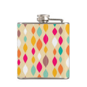 Abstraktes Muster der Retro Art Flachmann (Rückseite)