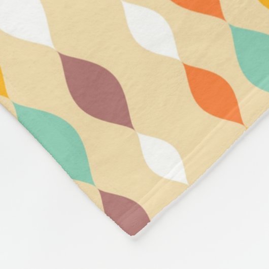 Abstraktes Muster der Retro Art Fleecedecke (Ecke)