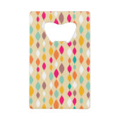 Abstraktes Muster der Retro Art Geldkarten Flaschenöffner (Vorderseite)