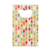 Abstraktes Muster der Retro Art Geldkarten Flaschenöffner (Rückseite)