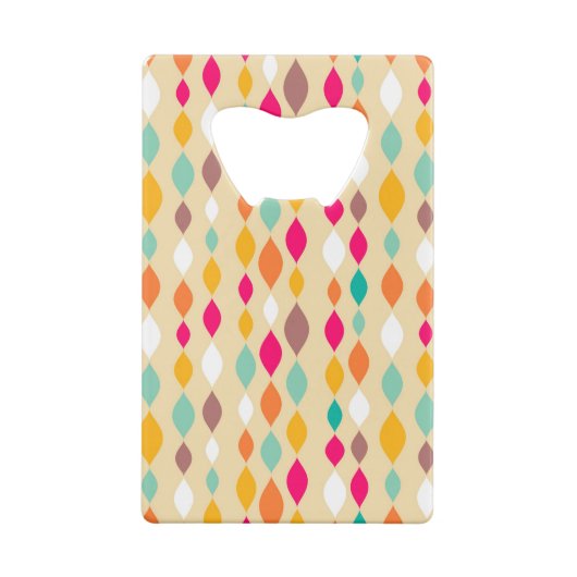 Abstraktes Muster der Retro Art Geldkarten Flaschenöffner (Rückseite)