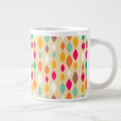Abstraktes Muster der Retro Art Jumbo-Tasse (Rechts)