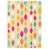 Abstraktes Muster der Retro Art Klemmbrett (Rückseite)