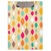 Abstraktes Muster der Retro Art Klemmbrett (Vorderseite)