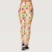 Abstraktes Muster der Retro Art Leggings (Rückseite)
