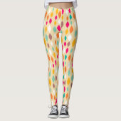Abstraktes Muster der Retro Art Leggings (Vorderseite)