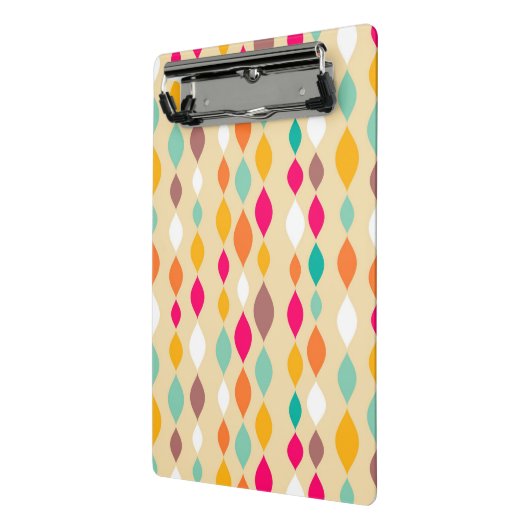 Abstraktes Muster der Retro Art Mini Klemmbrett (Gewinkelt2)