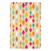 Abstraktes Muster der Retro Art Mini Klemmbrett (Rückseite)