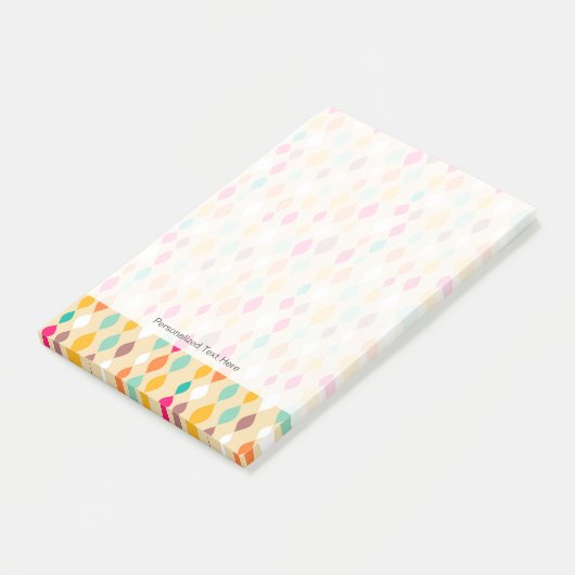 Abstraktes Muster der Retro Art Post-it Klebezettel (angewinkelt)