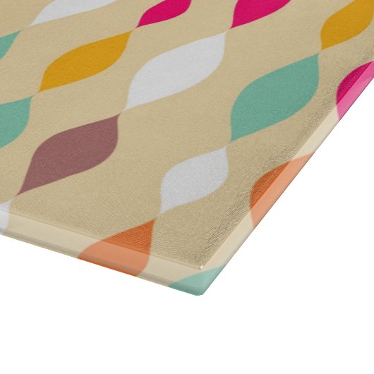 Abstraktes Muster der Retro Art Schneidebrett (Ecke)