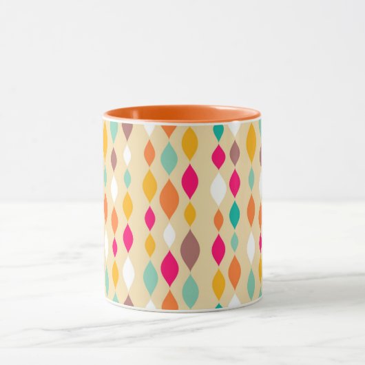 Abstraktes Muster der Retro Art Tasse (Zentrum)