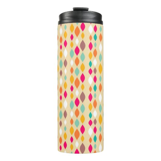 Abstraktes Muster der Retro Art Thermosbecher (Vorderseite)