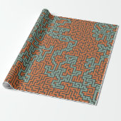 Abstraktes Muster der Retro Geometric Artistic #30 Geschenkpapier (Ungerollt)