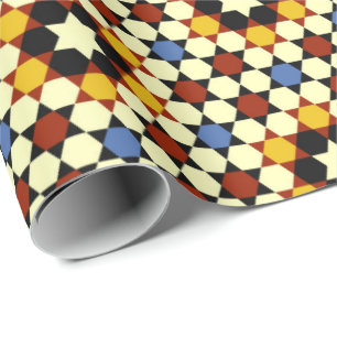 Abstraktes Muster der Retro Geometric Artistic #43 Geschenkpapier