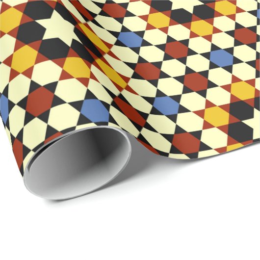 Abstraktes Muster der Retro Geometric Artistic #43 Geschenkpapier (Rolleneckpunkt)