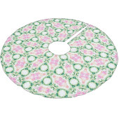 Abstraktes Muster der Retro Geometric Artistic #8 Polyester Weihnachtsbaumdecke (Schrägansicht)