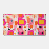 Abstraktes Muster der rosa Farbblöcke BOHO Schreibtischunterlage (Vorderseite)