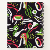 Abstraktes Muster der Stammesdoodle-Kunst Notizblock (Rückseite)