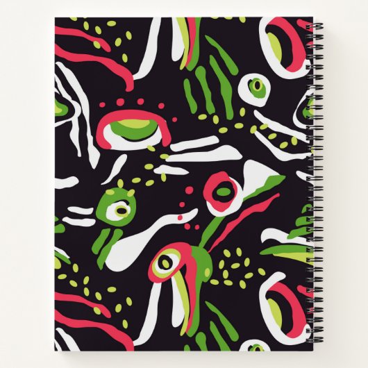 Abstraktes Muster der Stammesdoodle-Kunst  Notizblock (Rückseite)