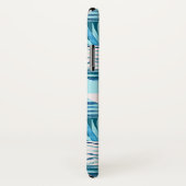 Abstraktes Muster der tropischen Aquamarinen Geome Case-Mate iPhone Hülle (Hinten/Rechts)