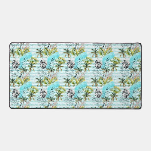 Abstraktes Muster der Wasserfarbenpalme 2 Schreibtischunterlage (Vorderseite)